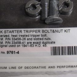Harley 45 Flathead Solo, Servi-car Tranny Kicker Starter Tripper Bolt & Nut Kit