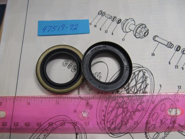 Harley Shovel,Sportster Wheel Hub- Swingarm Bearing Seal 1973-84.. P/N 47519-72