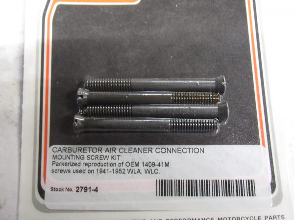 Harley 45 Flathead WLC,WLA Carb Air Cleaner Connection Mounting Screw Kit - Image 3