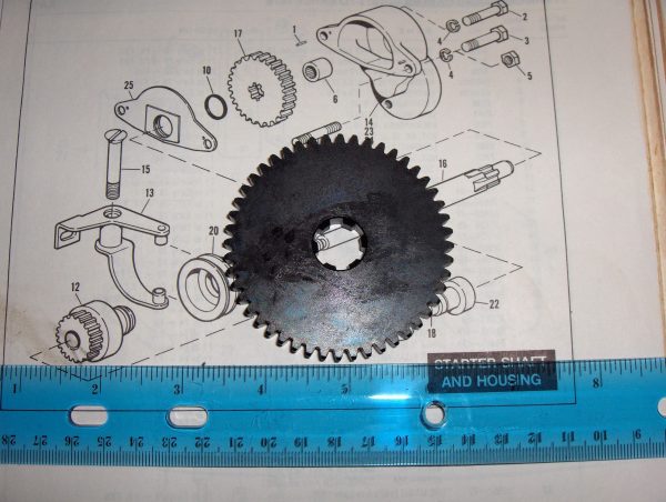 Harley Shovelhead Starter Shaft Gear.  1965-84