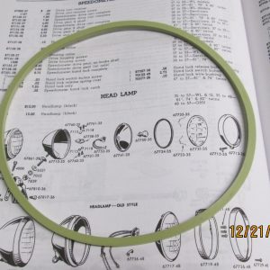 Harley Knuckle,Flathead,Pan Springer Headlight Seal Ring For Lens 1935-42  P/N 67734-35