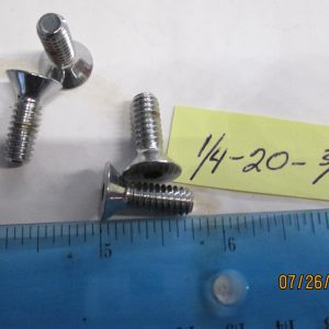 Chrome Plated Flathead Allen Screws 1/4-20 x 3/4"  *HARDWARE*