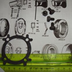 Harley Linkert Air Cleaner Mount Screws and Lock Tab  1936-55