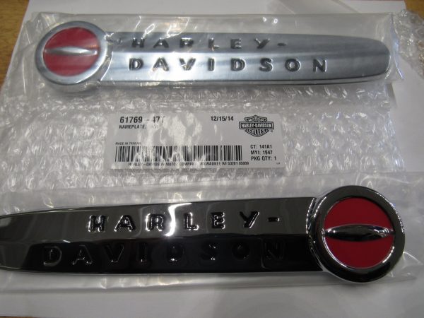Harley Knucklehead,Panhead Fuel Tank Emblems 1947-50..P/N 61769-47