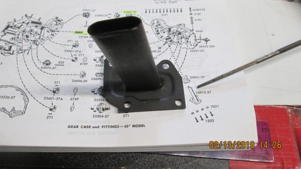 Harley 45 Flathead,UL & Servi-car Cam Cover Relief Pipe 1937-73. P/N 24912-37