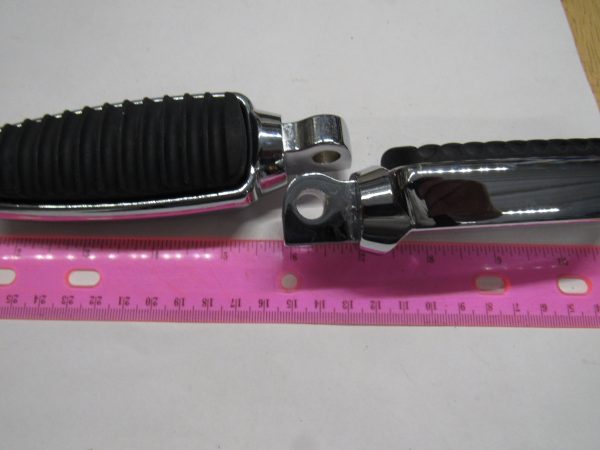 Universal Chrome Footpeg Set with Rubber Inlay - Image 5