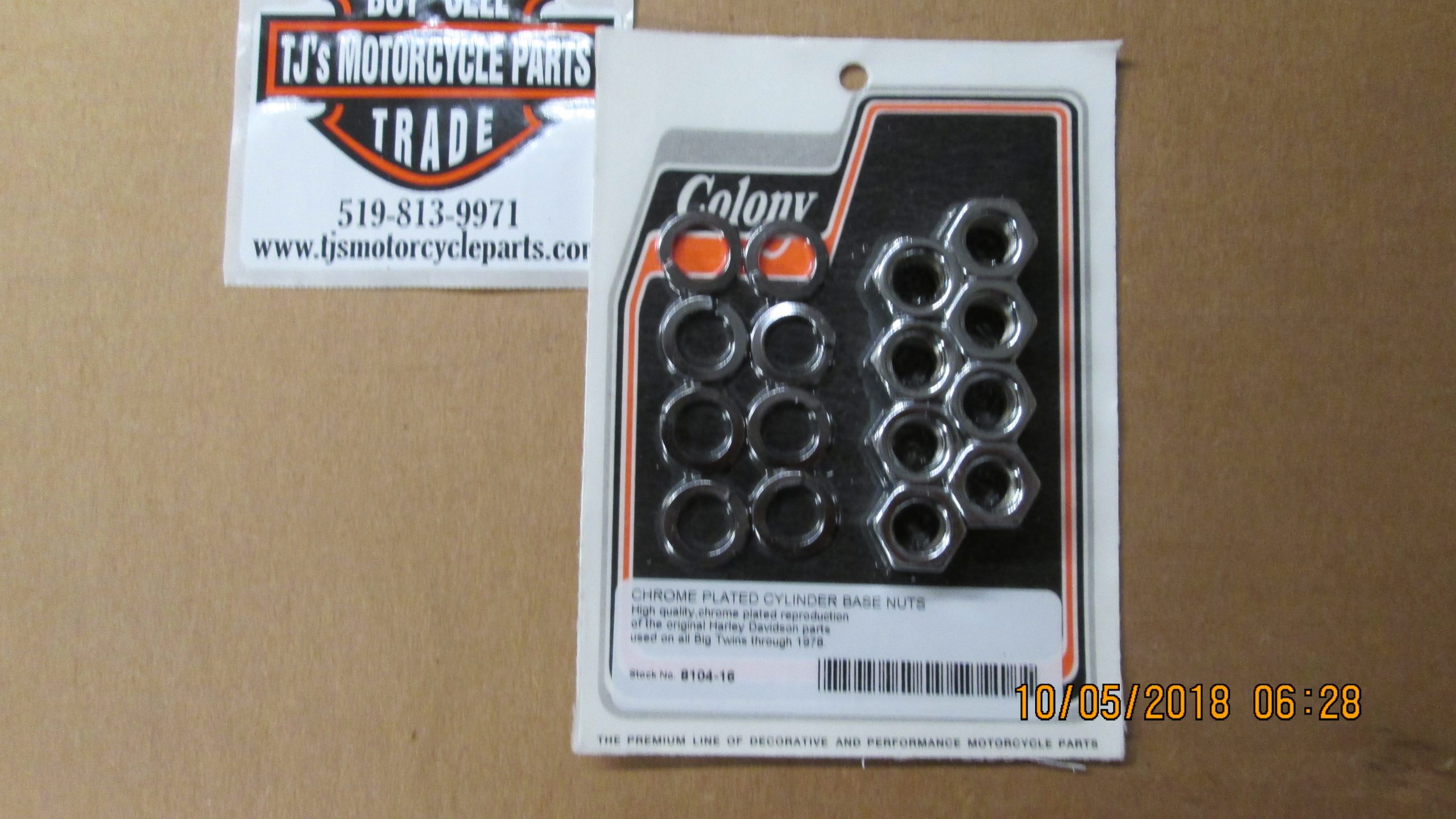 Harley Knuckle,Pan,Shovel Cylinder Base Nuts *Chrome* 1936-78 - Image 3