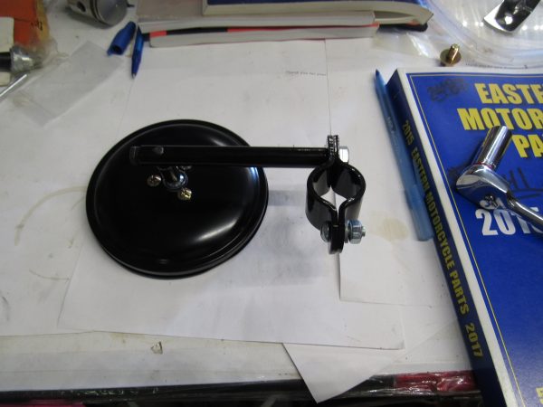 Harley Knucklehead,Flathead,Pan,WL Black Short Stem Mirror 1936-UP P/N 91870-34 - Image 3