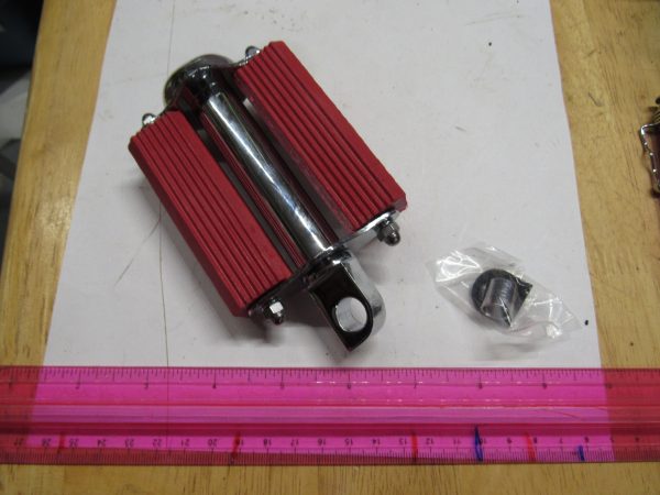 Vintage Style Harley Knuckle,Pan,Flathead,Sportster Chrome Kicker Pedal **RED** - Image 2