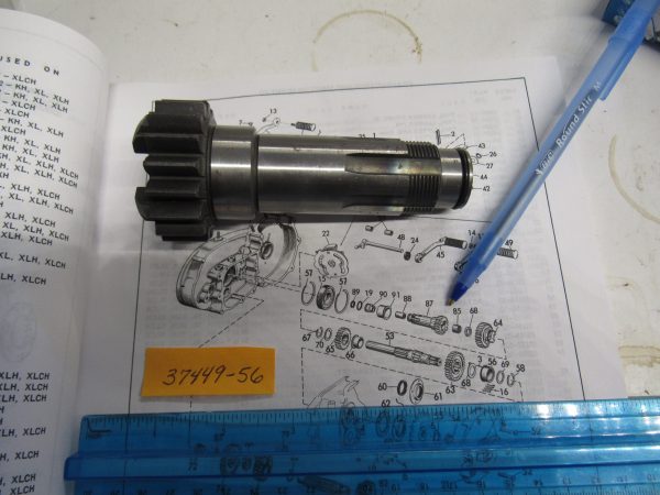 Harley Sportster 17 Tooth Clutch Gear  1956-66  P/N 37449-56 - Image 2