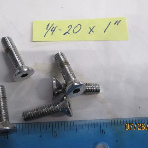 Chrome Plated Flathead Allen Screws 1/4-20 x 1"  *HARDWARE*