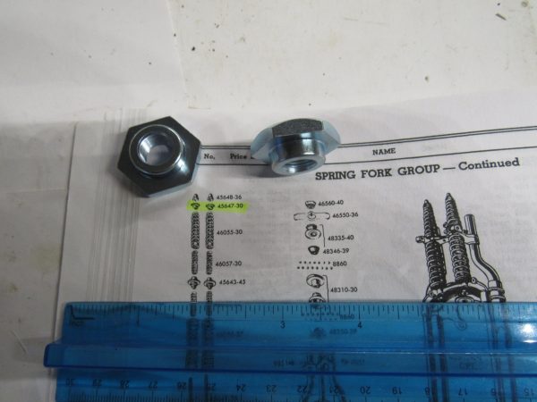 Harley Knucklehead,Flathead,Panhead,Springer Fork Rod Upper Nuts  1930-57 - Image 3