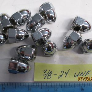 Chrome Plated Acorn Nuts 3/8'-24  *Fine Thread*