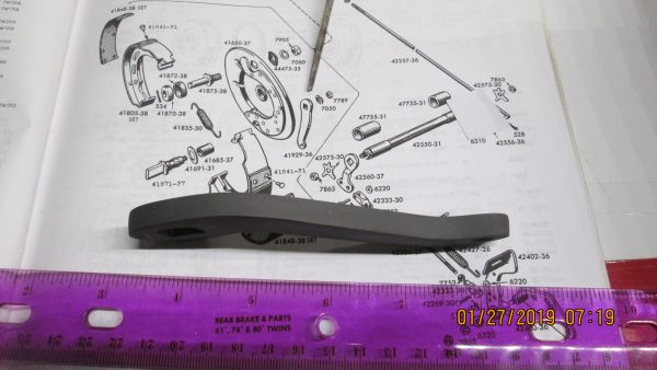 Harley Knuckle,Pan,Rear Mechanical Brake Lever*PARKERIZED* 1936-57 P/N 41929-36 - Image 2