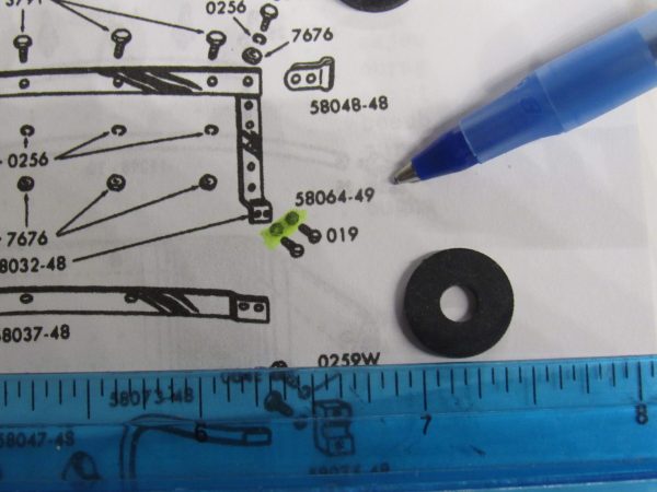 Genuine Harley Panhead,45 Flathead,Windshield Brace Screw Rubber Washer *NOS. - Image 4