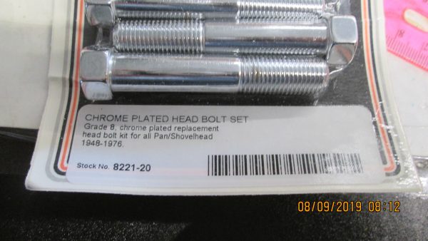 Harley Panhead,Shovelhead Head Bolt Kit..1948-76. Chrome Plated - Image 2