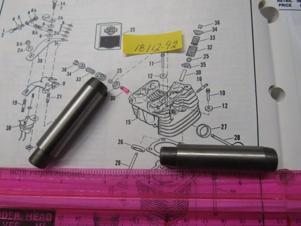Harley Evolution,Cast Iron Intake or Exhaust Valve Guides 1986-98  P/N 18112-92 - Image 2