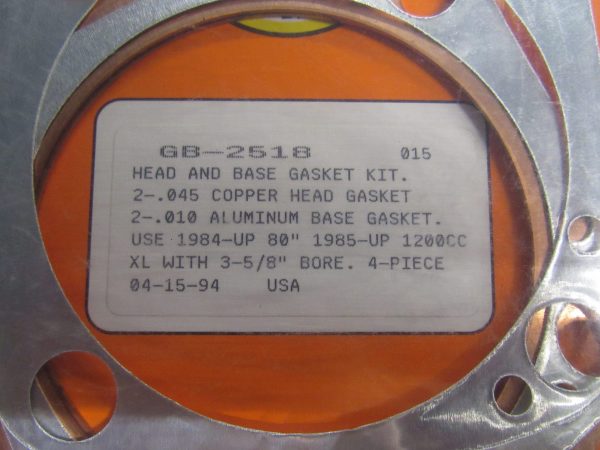 Harley 80" Evolution Big Twins Copper Head Gaskets,Aluminiun Base Gasket 1984-up - Image 2