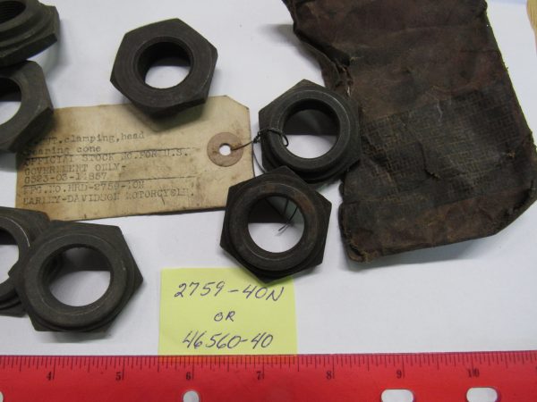 Genuine Harley 45 Flathead WL,WLA,WLC,,Springer Top Stem Nut *NOS* 1940-57. P/N 46560-40 - Image 3