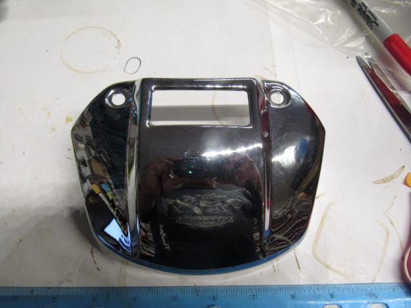 Harley Sportster Chrome Headlamp Visor Cover with Cutout 1971-up?? - Image 4