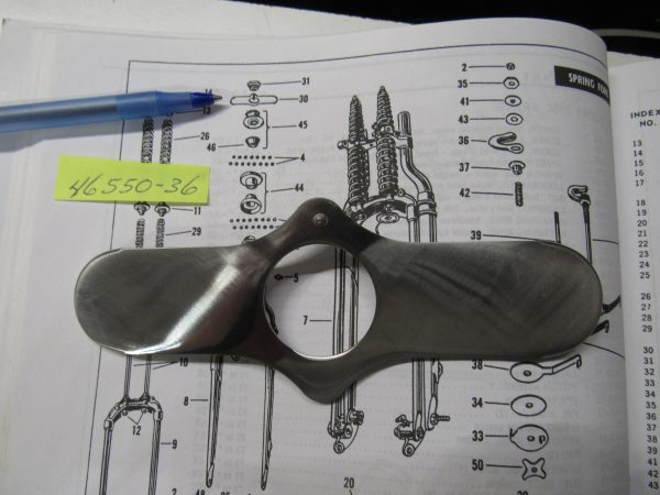 Harley Knuckle,Flathead,Servi-car Springer Dust Cover Lock Plate  P/N 46550-36 - Image 4