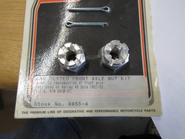 Harley 45 Flathead Solo WL,WLA Front Axle Nuts 1937-52.P/N 3910-37