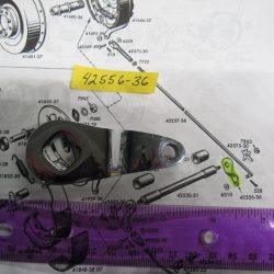 Harley,Knuckle,Panhead,Mechanical Brake Shaft Lever  1936-57  P/N 42556-36