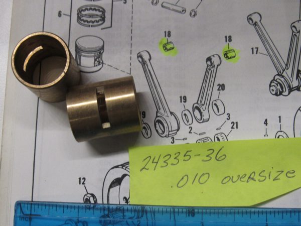 Harley Knuckle,Pan,Shovel,Evo Wrist Pin Bushings .010 Over 1936-98 P/N 24335-36 - Image 2