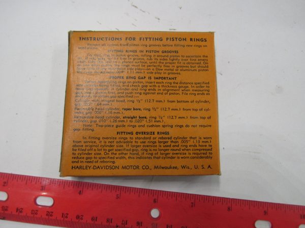 Harley 45 Flathead Solo & Servi-car Piston Rings *NOS* .030  1938-73 P/N 261-38D - Image 4