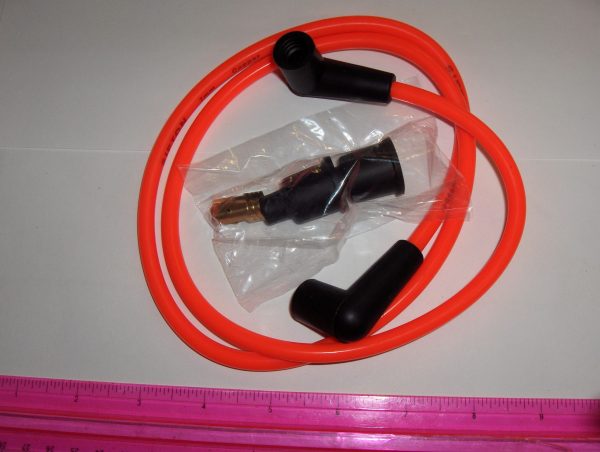 Universal Orange Copper Core 7mm Spark Plug Wire Kit - Image 2