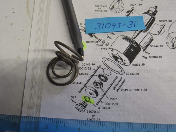 Harley Knucklehead,Panhead,45 Flathead Generator End Spring. 1932-57. P/N 31040-31 - Image 3