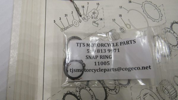 Harley Sportster Clutch Adjuster Screw Snap Rings 1971-84 P/N 11005