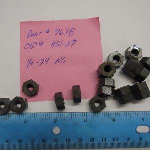 Parkerized Nut.1/4" X 24 N.S. X 1/4" X 1/2" Hexagon Nut.. Part # 7698 or Old Part # 451-37