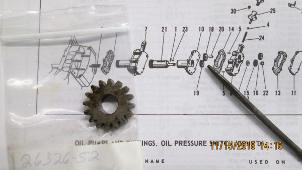 Harley Sportster Scavenger Pump Idler Gear 1954-E62