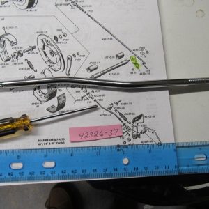 Harley Knucklehead,Pan Chrome Front Mechanical Brake Rod 1936-57 P/N 42326-37