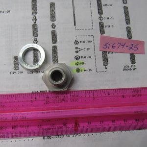 Harley 45 Flathead Solo and Servi-car Seat Post Rod Lock Nut & Lock Washer. 1930-80. P/N 51674-25