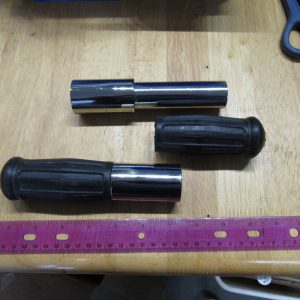 Harley,Knuckle,Pan,Flathead,Springer Handlebar Chrome Spiral Set & Black Grips 1935-UP? P/N 56245-35C