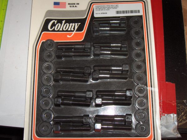 Harley 45 Flathead,Big Twin Flatheads, Servi-car Head Bolt Set for Iron Heads. 1940-73 - Image 3