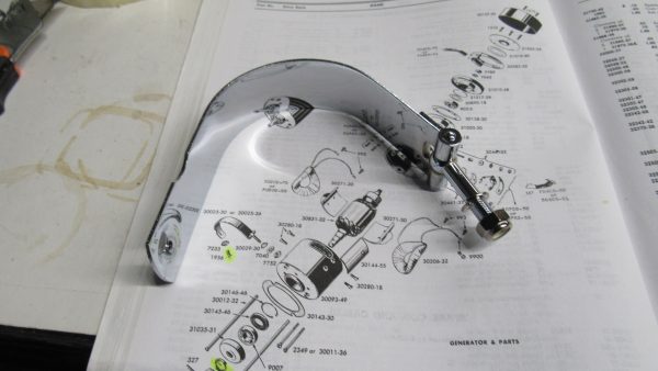 Harley 45 Flathead Chrome Generator Strap.  1932-52...Part # 30025-30 - Image 3
