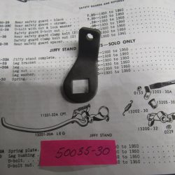 Harley 45 Flathead Solo Kickstand Spring Plate  1930-52. P/N 50035-30