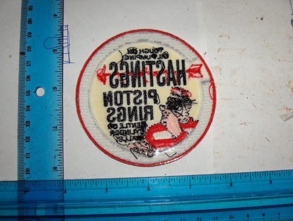 Harley,Indian, Vintage Style "Hasting Piston Rings" Motorcycle Jacket Patch - Image 2