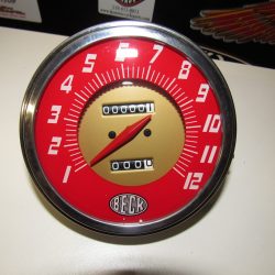 Knucklehead,Panhead,Flathead Replica Beck Style Speedometer. 2:1 Ratio 1936-61