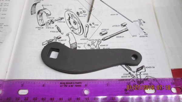 Harley Knuckle,Pan,Rear Mechanical Brake Lever*PARKERIZED* 1936-57 P/N 41929-36 - Image 3