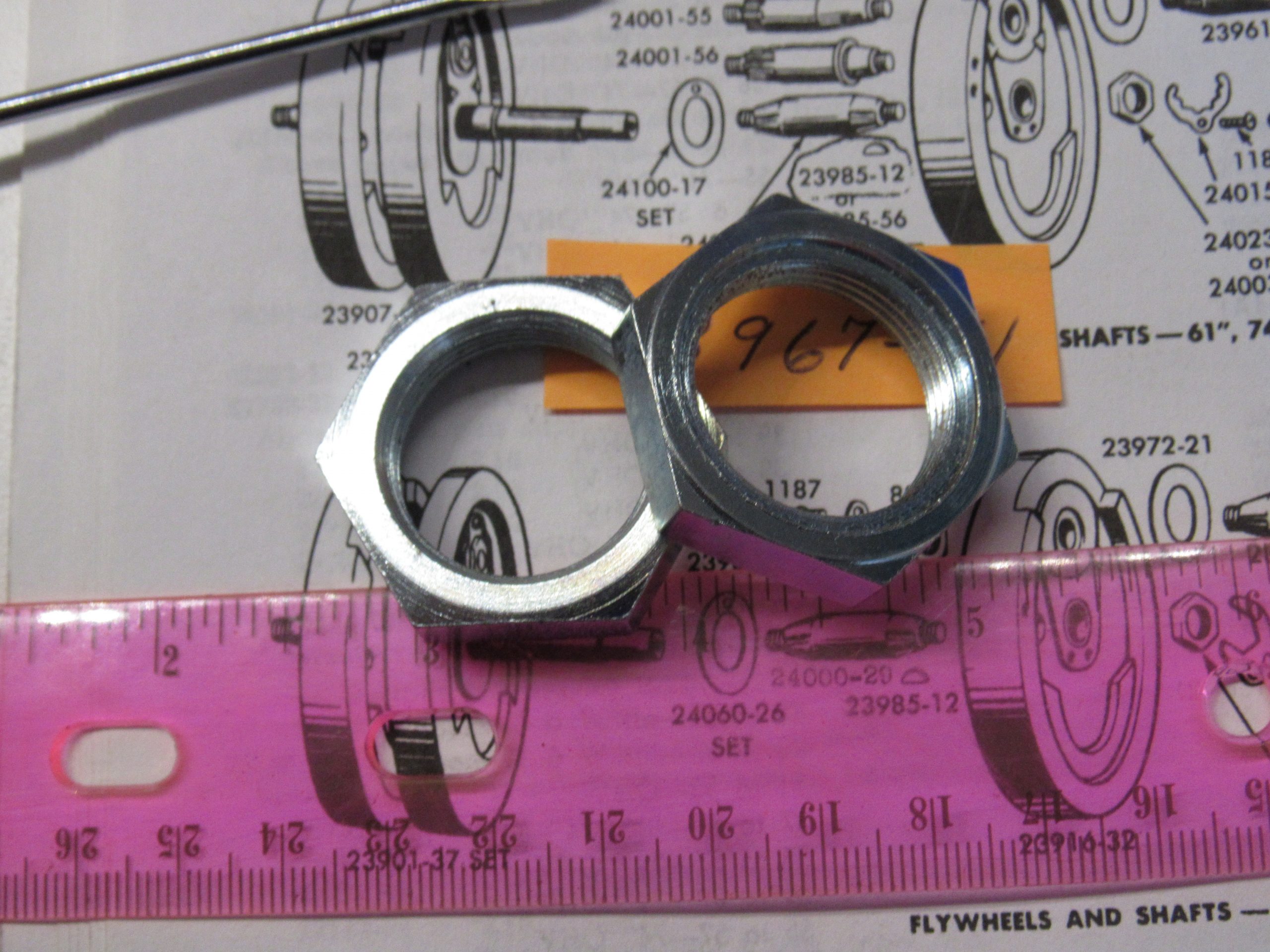 Harley Knucklehead,Panhead,Crank Pin Nuts 1941-53. P/N 23967-41 - Image 3