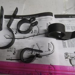 Harley 45 Flathead, WL,WLA,WLC,WLD Exhaust Clamp Set..1941-52