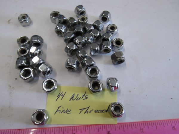 Chrome Fine Thread or Coarse Thread Nylon Lock Nuts.. 1/4",,5/16",,3/8" - Image 3