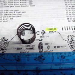Harley 45 Flathead Solo and Servi-car Cam Cover Seal Ring Spring  1937-73