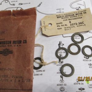 Harley 45 Flathead, Servi-car Motor Vent Line Bango Bolt Washers P/N 6440