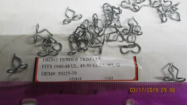Harley Knuckle,Pan,Flathead Front Fender Trim Clip 1940-50 P/N 59225-39 - Image 3
