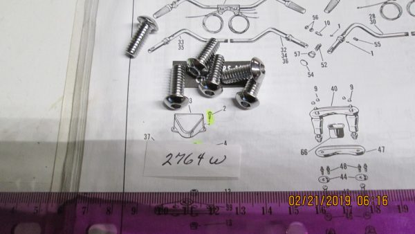Harley Panhead Stem Cover Chrome Button Head Screw 1960-84 P/N 2764W